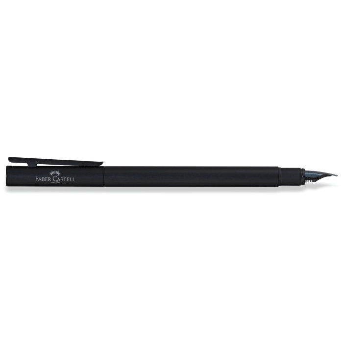 

(BISA COD) Faber-Castell Neo Slim Fountain Pen M Black Matt, Black Chromed