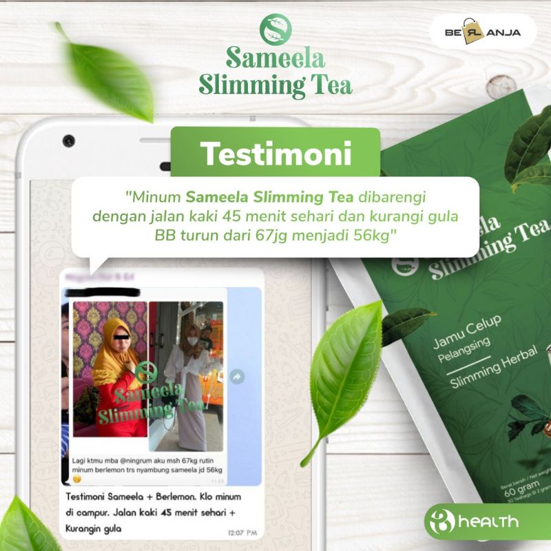 

teh diet Sameela Slimming tea / teh pelangsing / teh detox / teh daun jati belanda / teh hijau