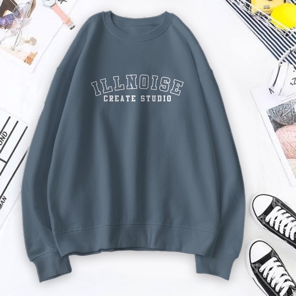 ILLNOISE SWEATER FLEECE UNISEX TEBAL MURAH TERBARU'