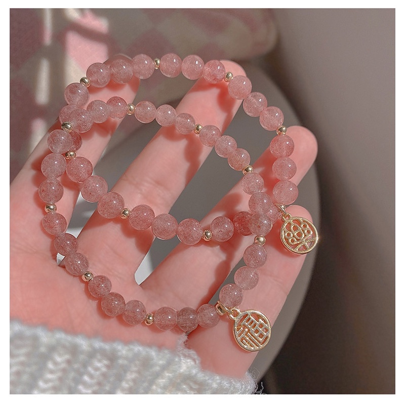 Gelang Kristal Strawberry Untuk Wanita