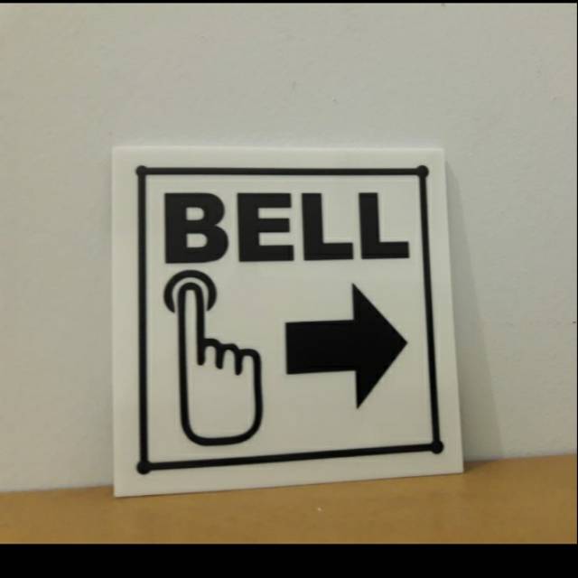

Sign label acrylic bell kanan atau bell kiri , sign board akrilik