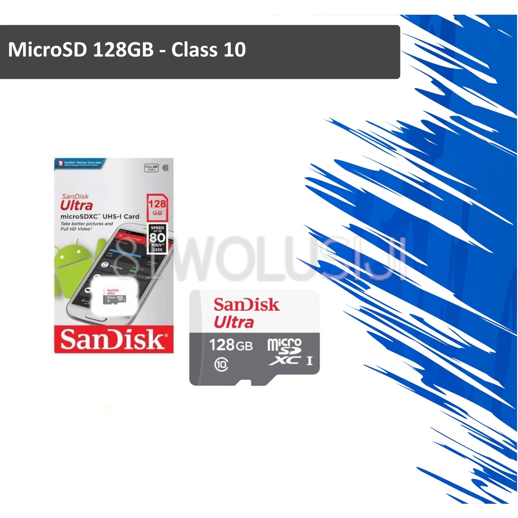 MicroSD Sandisk 128GB Class 10