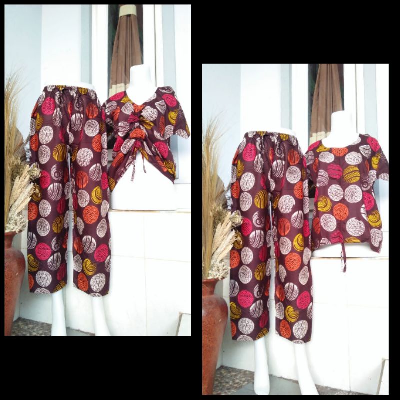 Setelan Celana Panjang Tali Serut/One Set