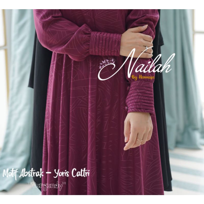 Hermosa gamis syari embos Yoris Caltri