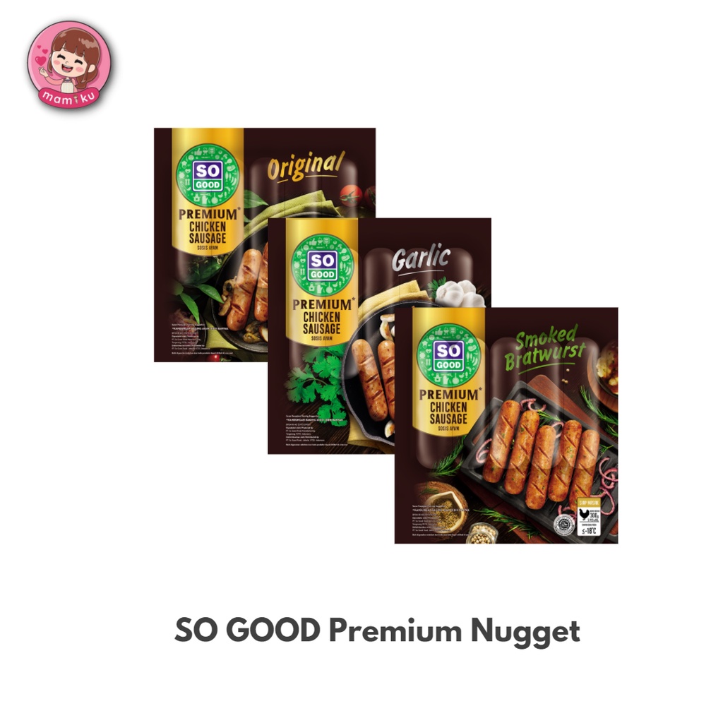 

So Good Premium Chicken Nugget / Olahan Daging Ayam/ Naget Ayam/ Naget Stick/ Frozen Food - 400 gr