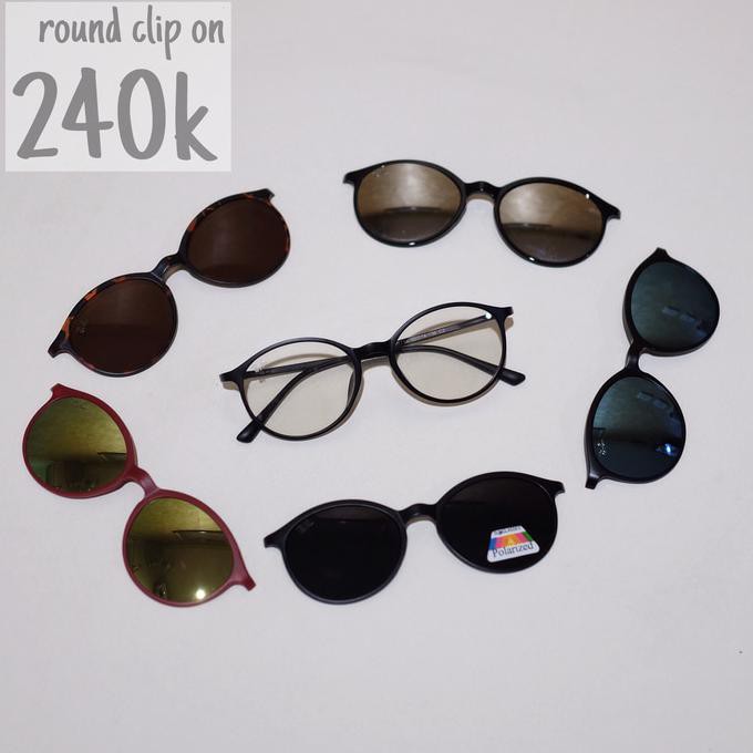 FRAME KACAMATA ROUND CLIP ON - KACAMATA BACA PLUS MINUS ANTIRADIASI DISKON
