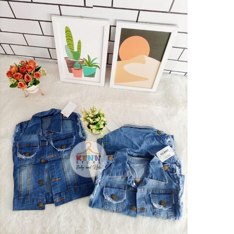 PALING MURAH | ROMPI VEST JEANS ANAK CEWEK PEREMPUAN TERLARIS
