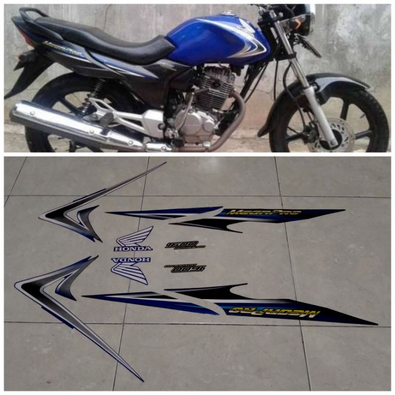 STICKER STRIPING LIS BODY HONDA MEGAPRO MEGA PRO PRIMUS 2006-2007 BIRU HITAM