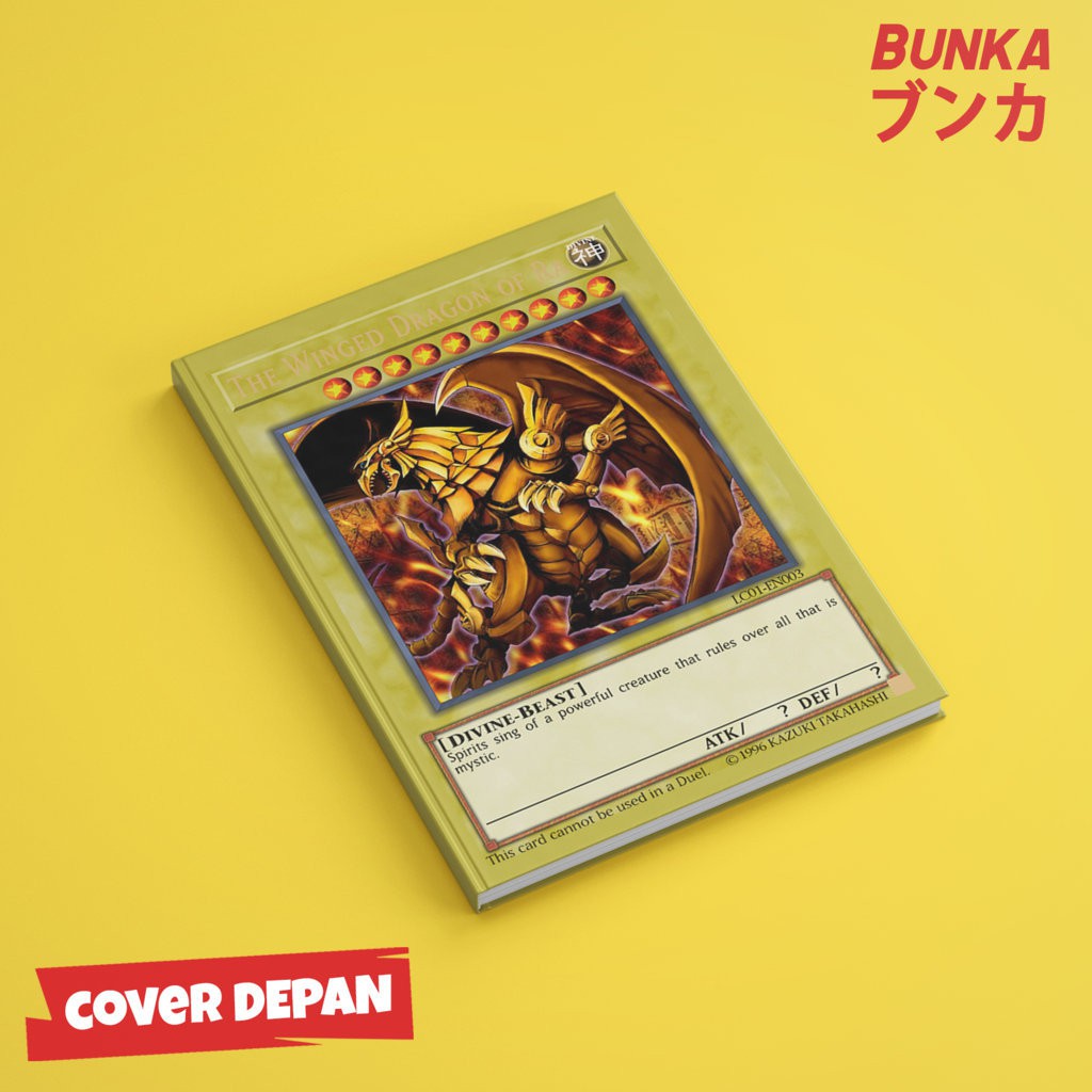 

Notebook Anime Kartu Yugioh Winged Dragon of RA Hardcover A5 Buku Tulis Catatan Note Agenda Planner