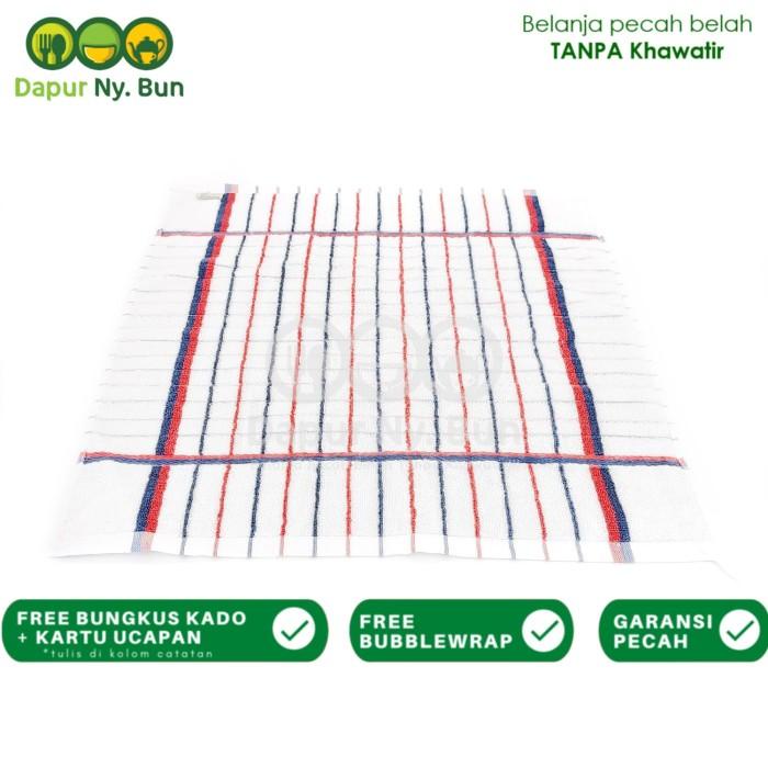 1Pc Serbet Handuk Tebal Motif Kotak Ukuran 52 X 51Cm / Serbet Dapur