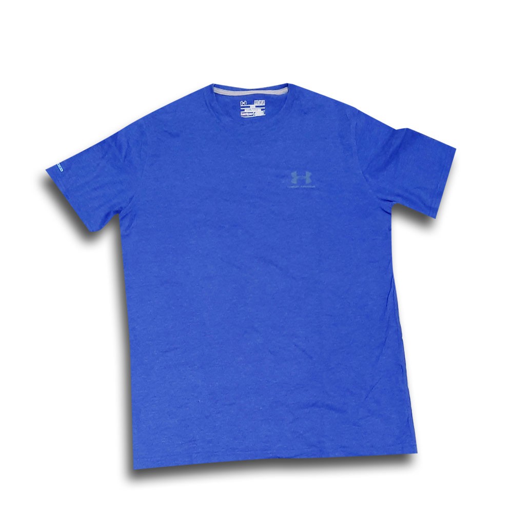 Jersey UA Under Armour Charged Cotton Blue Biru Size M