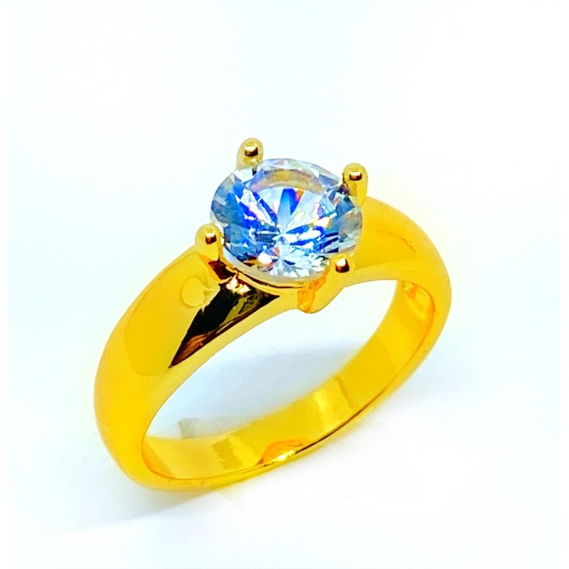 cincin permata tinggal //cincin wanita //cincin lapis emas //perhiasan//cincin //perhiasan