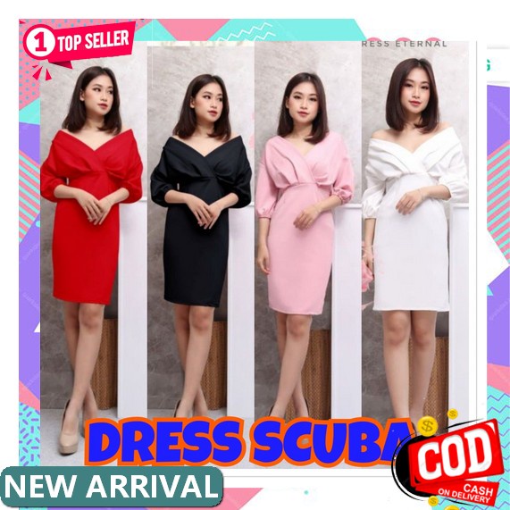 Zaza_Fashion Dress Wanita Terbaru Import Real Pict Dress Wanita Korean Style Bridges Eternal Dress S