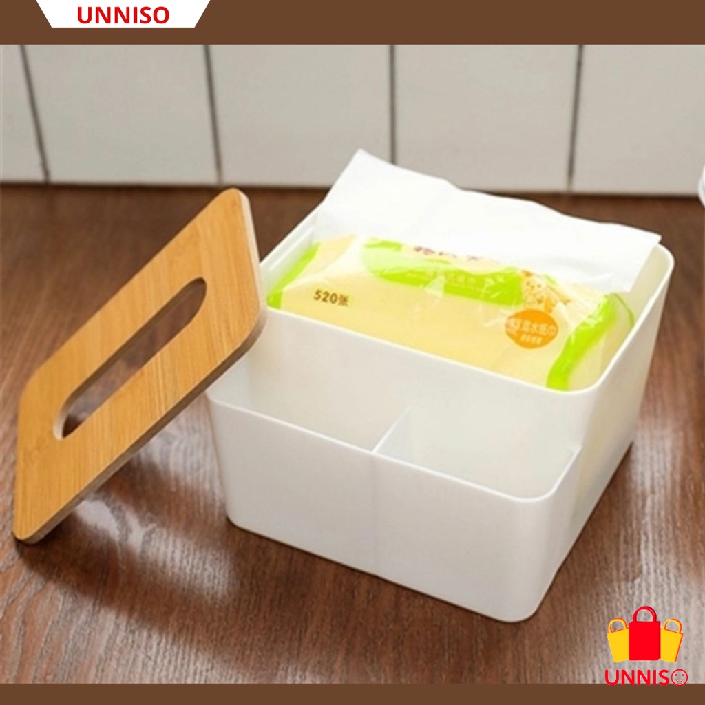 UNNISO - Kotak Tissue Organizer With Storage Holder TT07