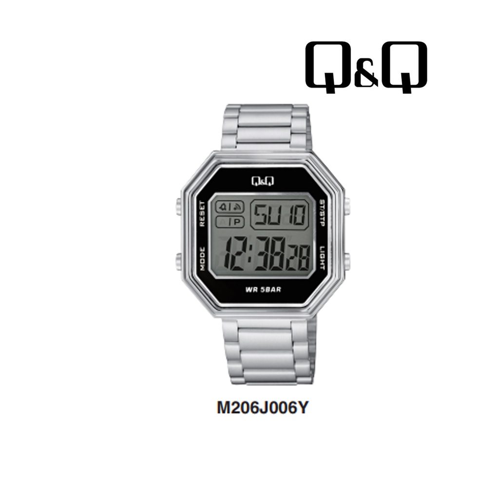 Jam Tangan Pria Stylist Sporty Casual Digital Original Q&amp;Q QnQ QQ M206 M206J Series