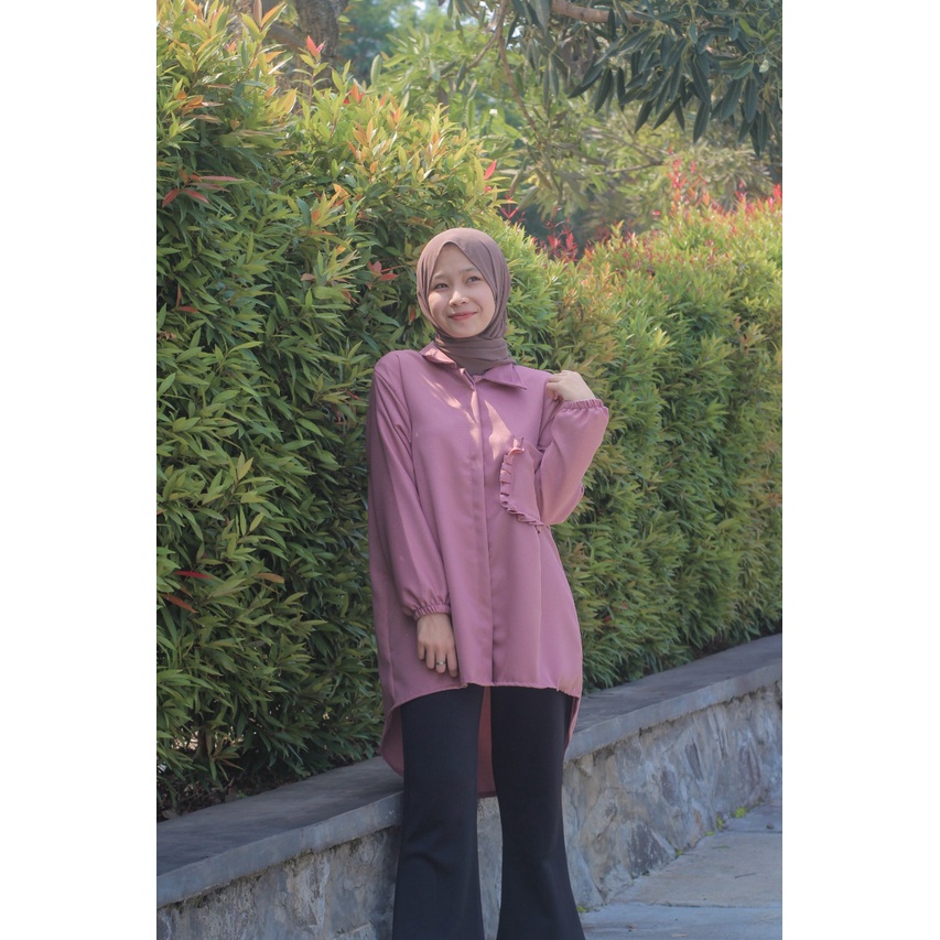 GRATATA BLOUSE - ATASAN POLOS - PREMIUM - ORIGINAL - FASHION WANITA - ALFAZZA - BIGSIZE FIT TO XL