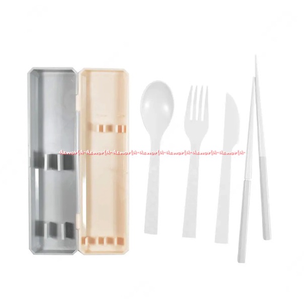 Kokubo Go OutCutlery Spoon Fork Knife Chopsticks Made in Japan BPA Free Kokobu Sendok Garpu Pisau Sumpit 1set