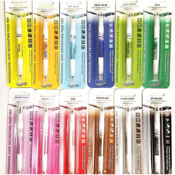 

(READY COD) Rainbowdust edible pen (double pen tips) CUCI GUDANG