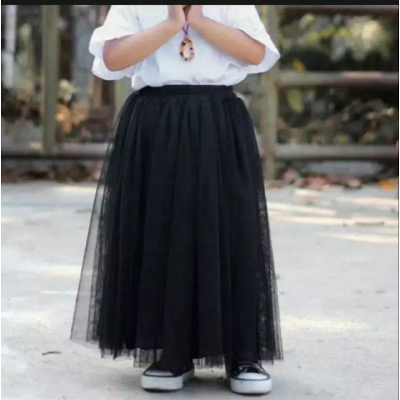 Rok Tutu Anak Tanggung Renda Bawah | maxi skirt