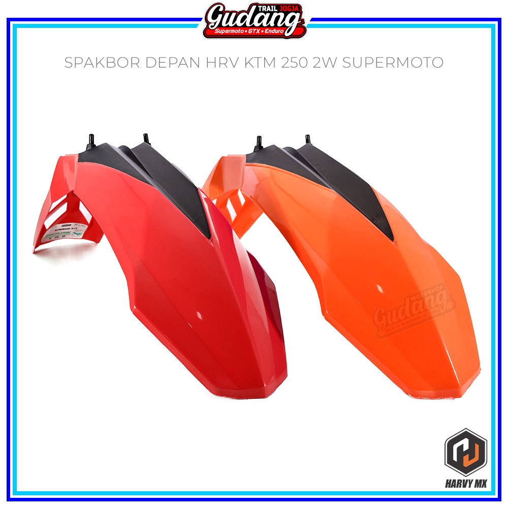 Spakbor Slebor Depan Plastik HRV KTM 250 2017 KTM 250 2014 SIXDAY KTM 250 2 Warna SUPERMOTO