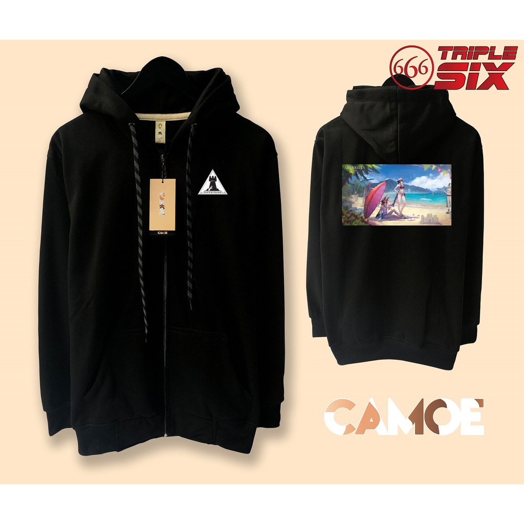 Jaket Hoodie Zipper Arknights Summer Amiya Chen Ifrit