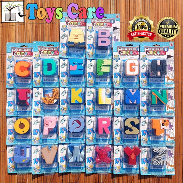 TRANSFORMERS POCKET SAFARI ANIMALS A B C D E F G H I J K L M N O P Q R S T U V W X Y Z - Alpaca Bat 
