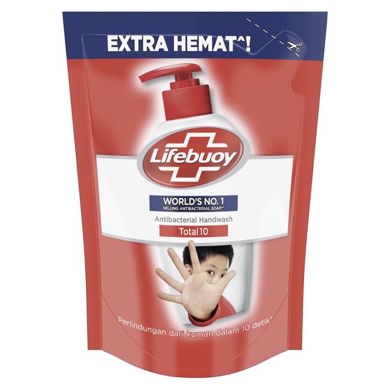 Lifebuoy Sabun Cuci Tangan Total 10 180 Ml -Sabun Cuci Tangan Antibakteri, Hand Wash Refill