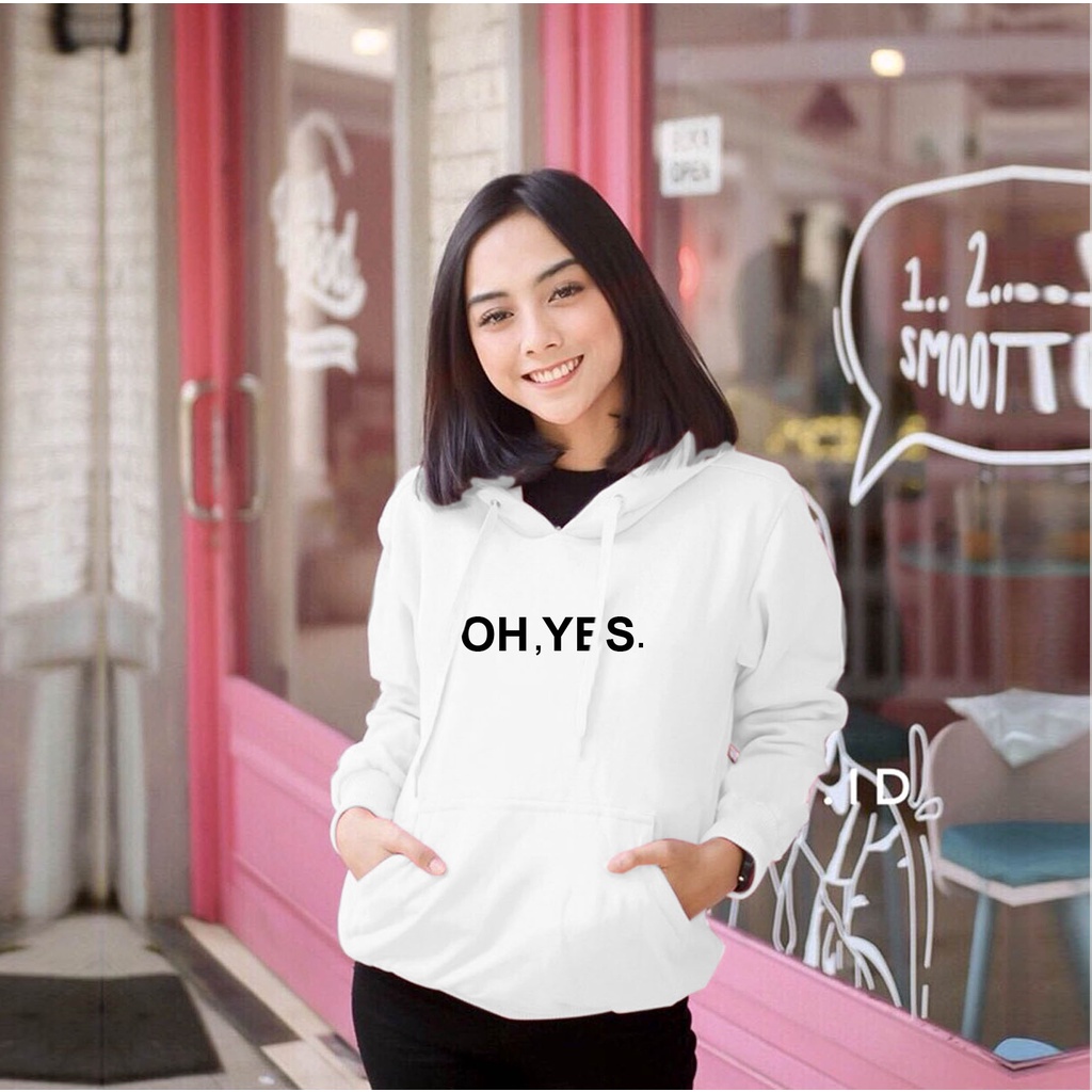 Lilipop.id Sweater Hoodie Wanita Oh Yes Jumper