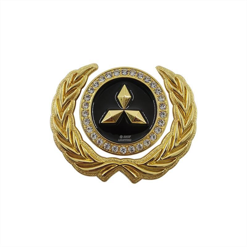 1pc Stiker Emblem Logo Mitsubishi Bahan Metal Untuk Dekorasi Mobil Mitsubishi