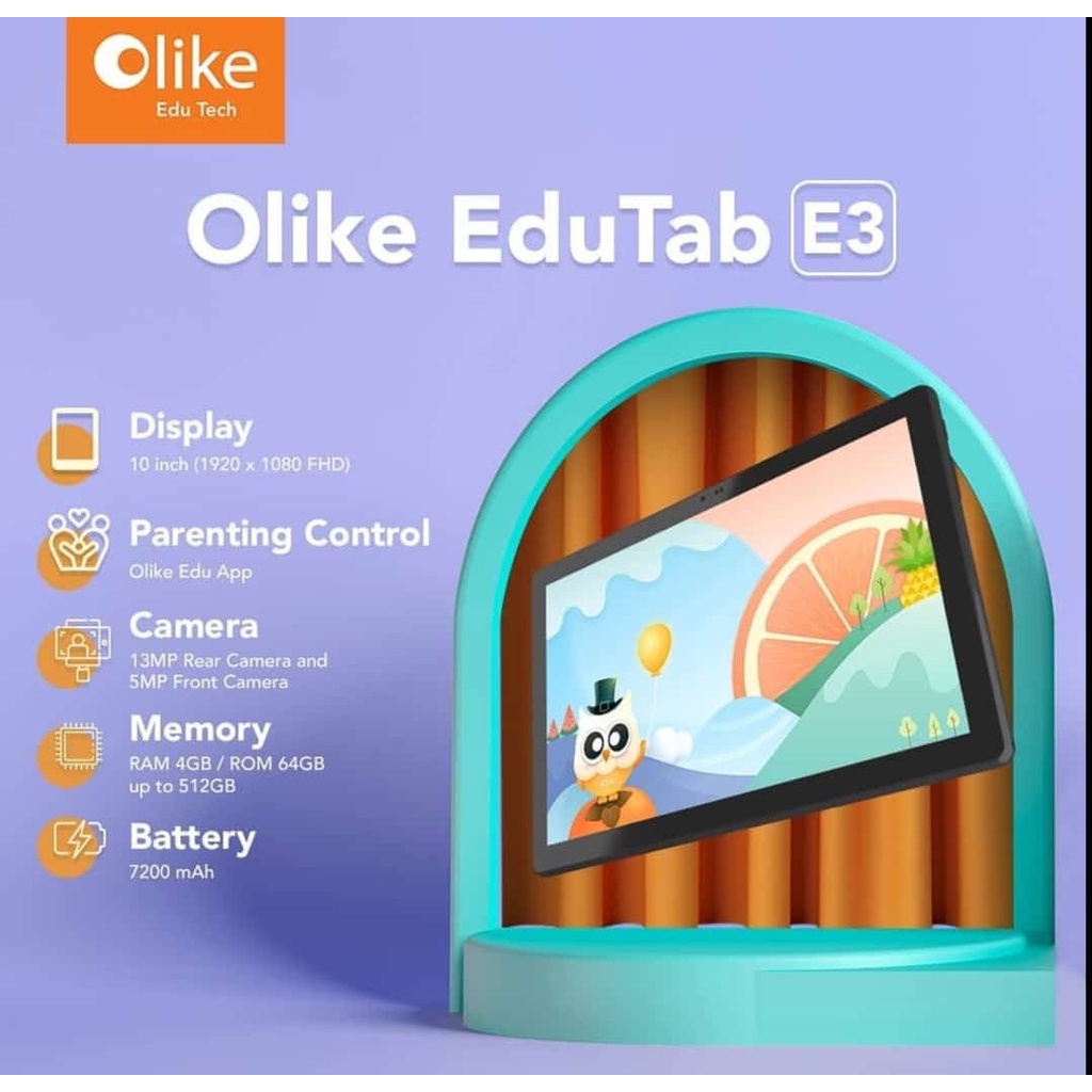 OLIKE EDUTAB E3 4/64GB 10 INCH UNTUK ANAK GARANSI RESMI