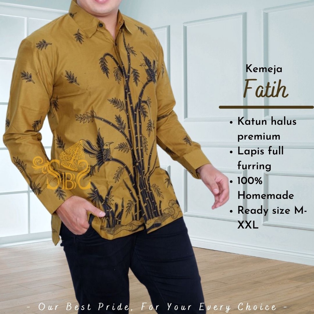 KEMEJA BATIK PRIA LENGAN PANJANG | KATUN LAPIS FURING | BATIK COWOK LENGAN PANJANG | KEMEJA COWOK
