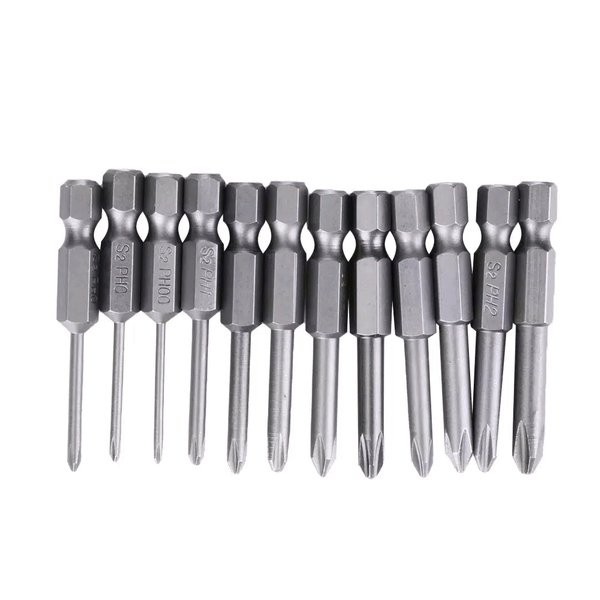 Mata bor Obeng plus Magnet Magnetic 50mm 12pcs PH1 PH2 Anti Slip