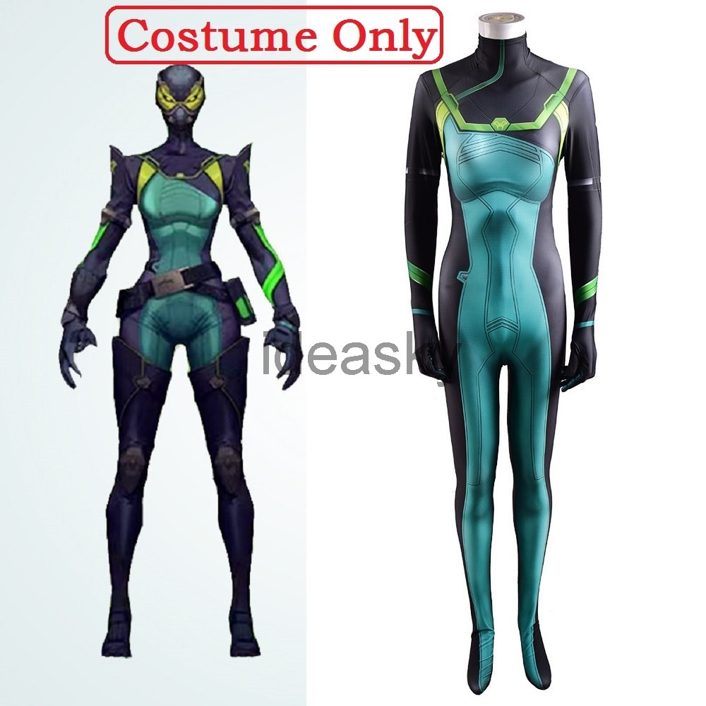 PREORDER Game Valorant Viper Cosplay Costume 3D Print Spandex Jumpsuit Women Bodysuit Zentai Suit Ha