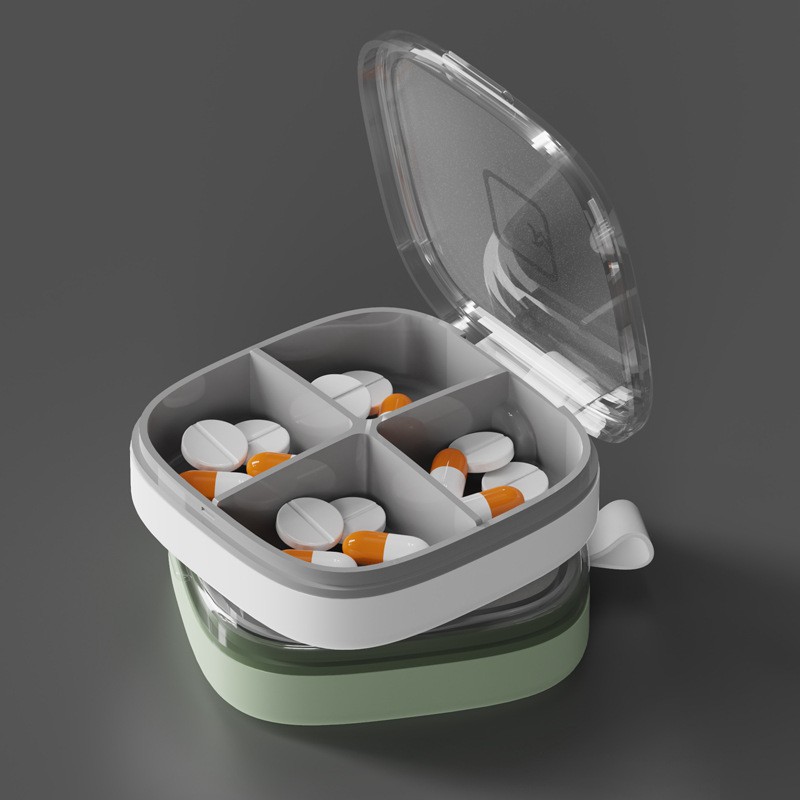 Kotak Obat Portable / Pills Box / Portabel Mini Pill Case Medicine Box Minimalis Elegan