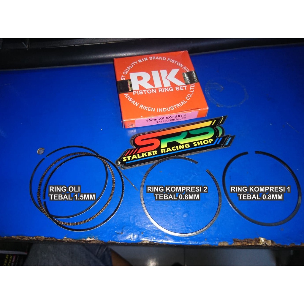 RING PISTON RING SEHER RIK RIKEN UK. 57,60,62,63,65,66,68 DIJAMIN ORI-1