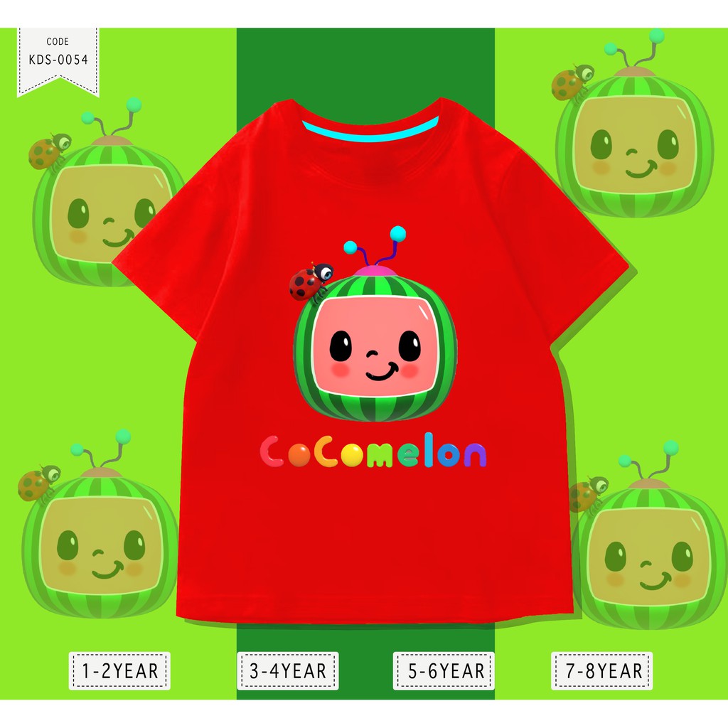 KAOS ANAK-ANAK / BAJU KIDS COCO MELON FACE / HARGA TERMURAH KUALITAS BAGUS 24S