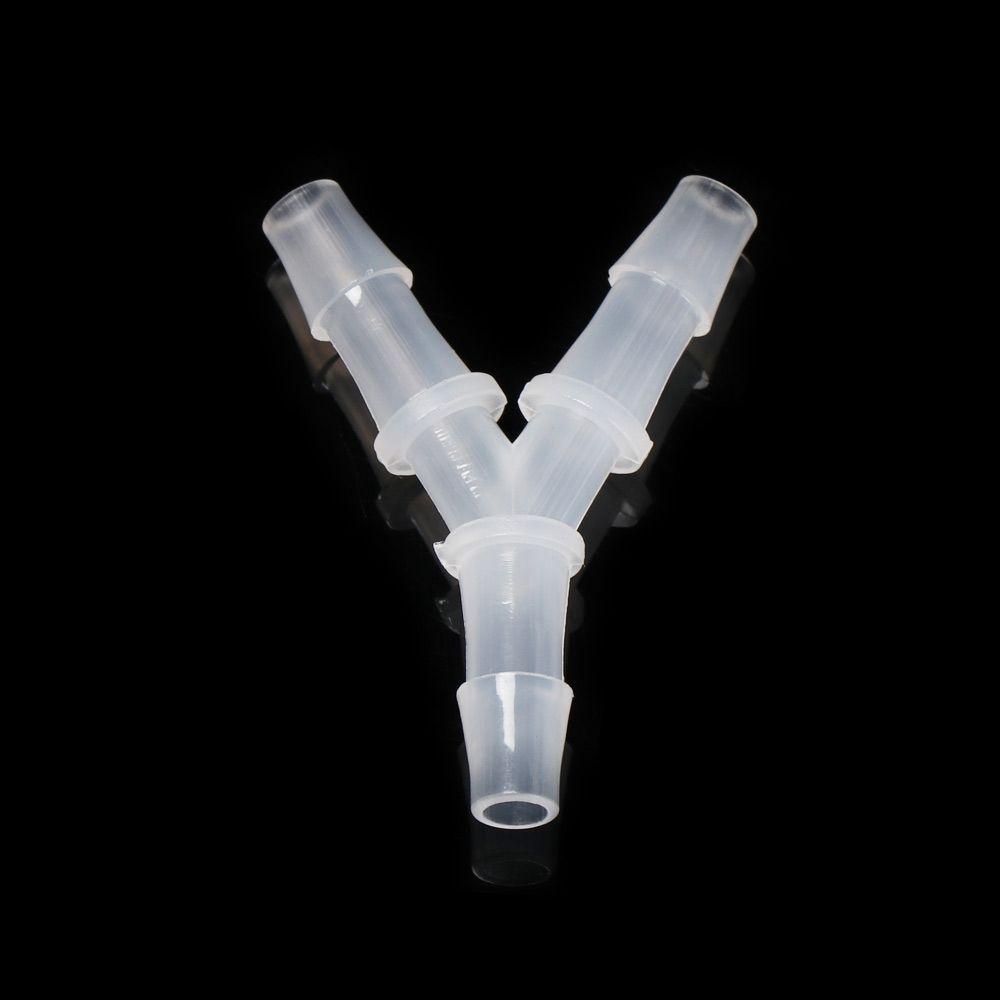 Suyo 10pcs Konektor Pompa Angin Praktis Tangki Ikan Taman Sambungan Pipa Fitting Aquarium Bentuk &quot;Y&quot; 3 Arah