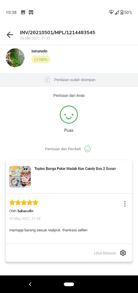 [ Toples Bunga Mekar ] Toples Bunga 2 Susun / Toples Putar Flower Candy Box / 2 Tingkat Serbaguna