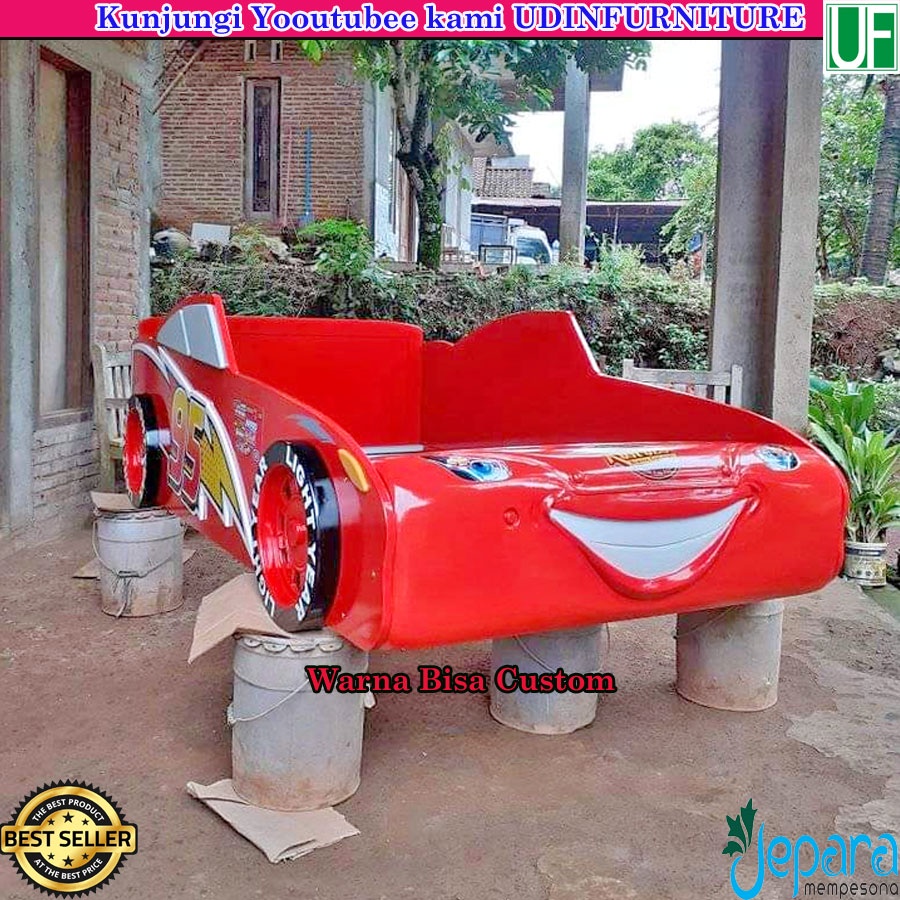 Dipan mobil anak cowok multifungsi,ranjang mobil karakter pemadam
