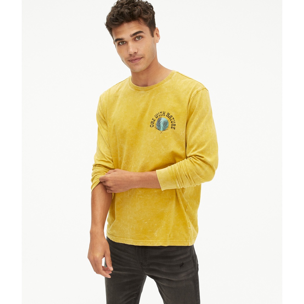 Aeropostale Long Sleeve One With Nature Graphic Tee Original