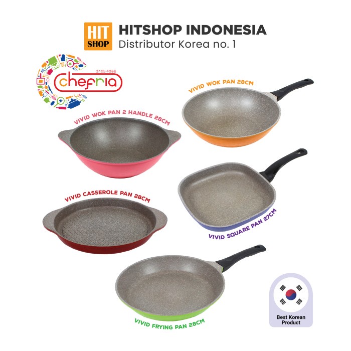 Chefria Vivid Pan - Panci/Wajan/Penggorengan Korea Anti Lengket