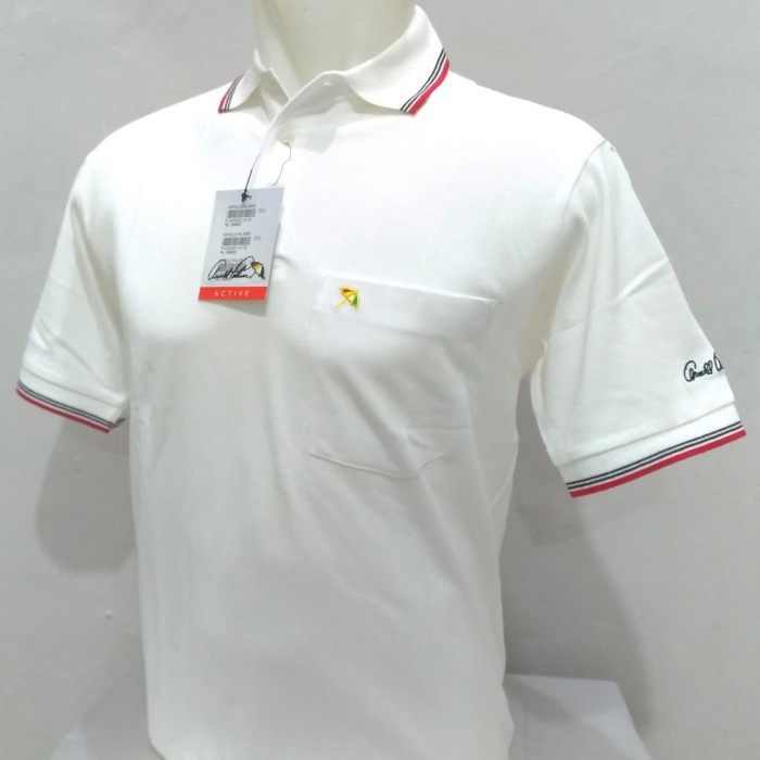 Dijual Kaos Kerah Polo Shirt Pria ARNOLD PALMER 100% ORIGINAL PUTIH - Putih, M Murah