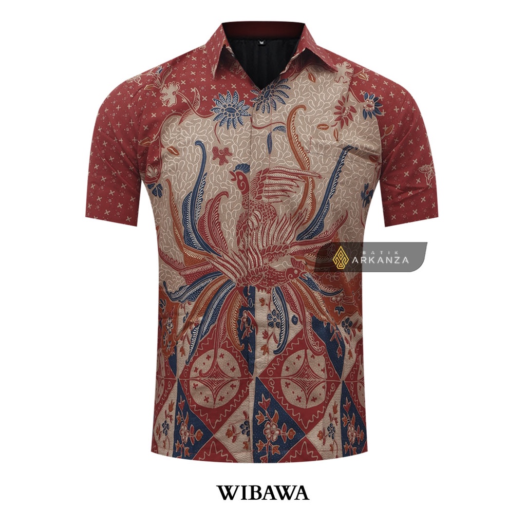 BATIK ARKANZA Motif WIBAWA Kemeja Batik Pria Lengan Panjang Memakai Furing