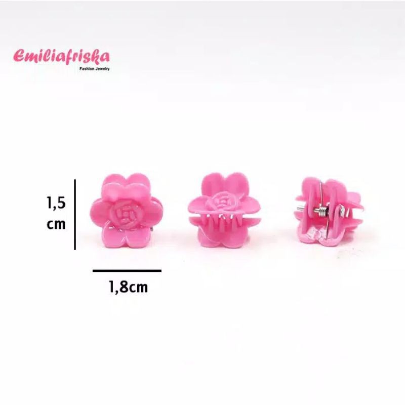 12PCS!! Jepitan Jepit Rambut Kecil Bentuk Bunga - Aksesoris Jepit Rambut Anak - Jepit Rambut Mini Ala Korea