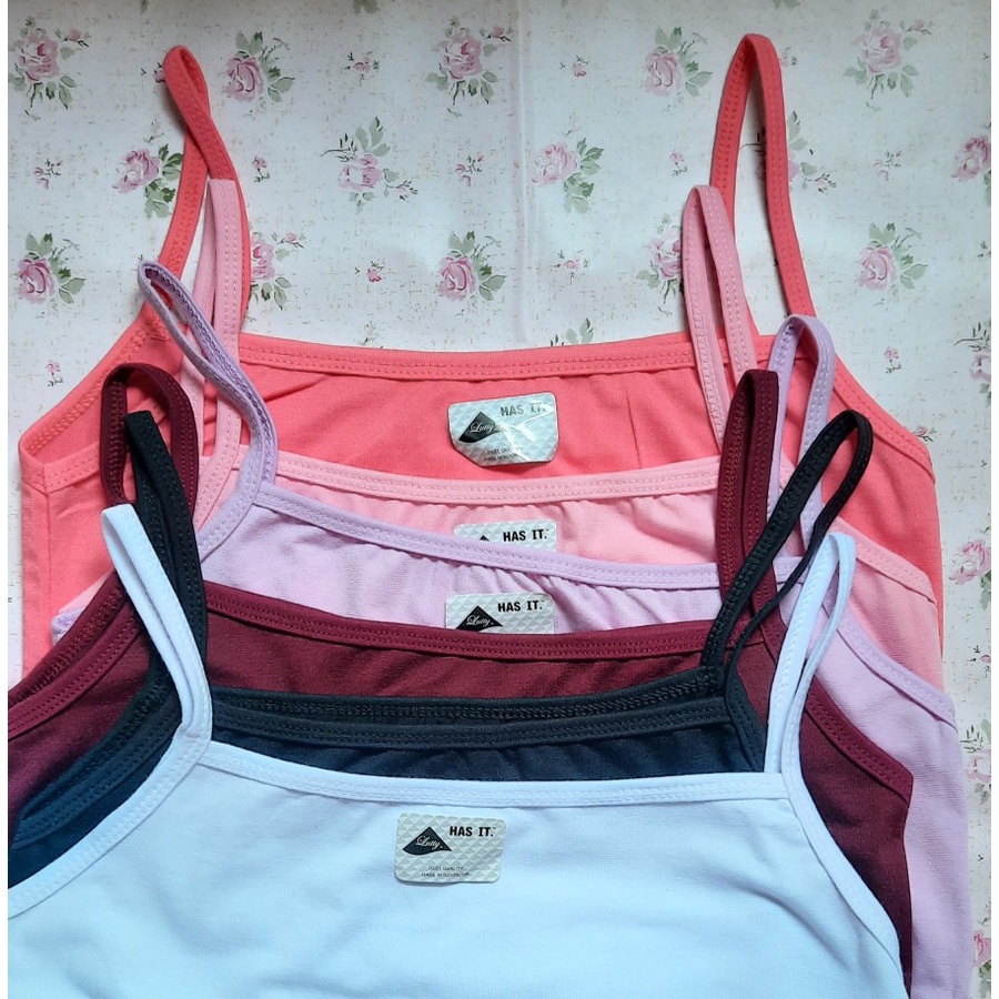 Tangtop Lutty tali kecil singlet wanita kualitas bagus bahan adem