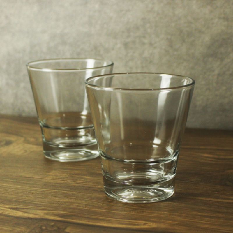 Gelas Kaca Unik 340 ml / Gelas Bening / Virginia set