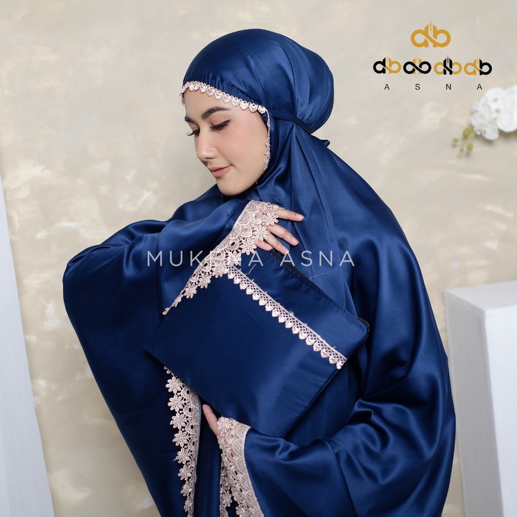 Mukena Dewasa Daily  Traveling Premium Renda Mewah AsnaCollection٩٩