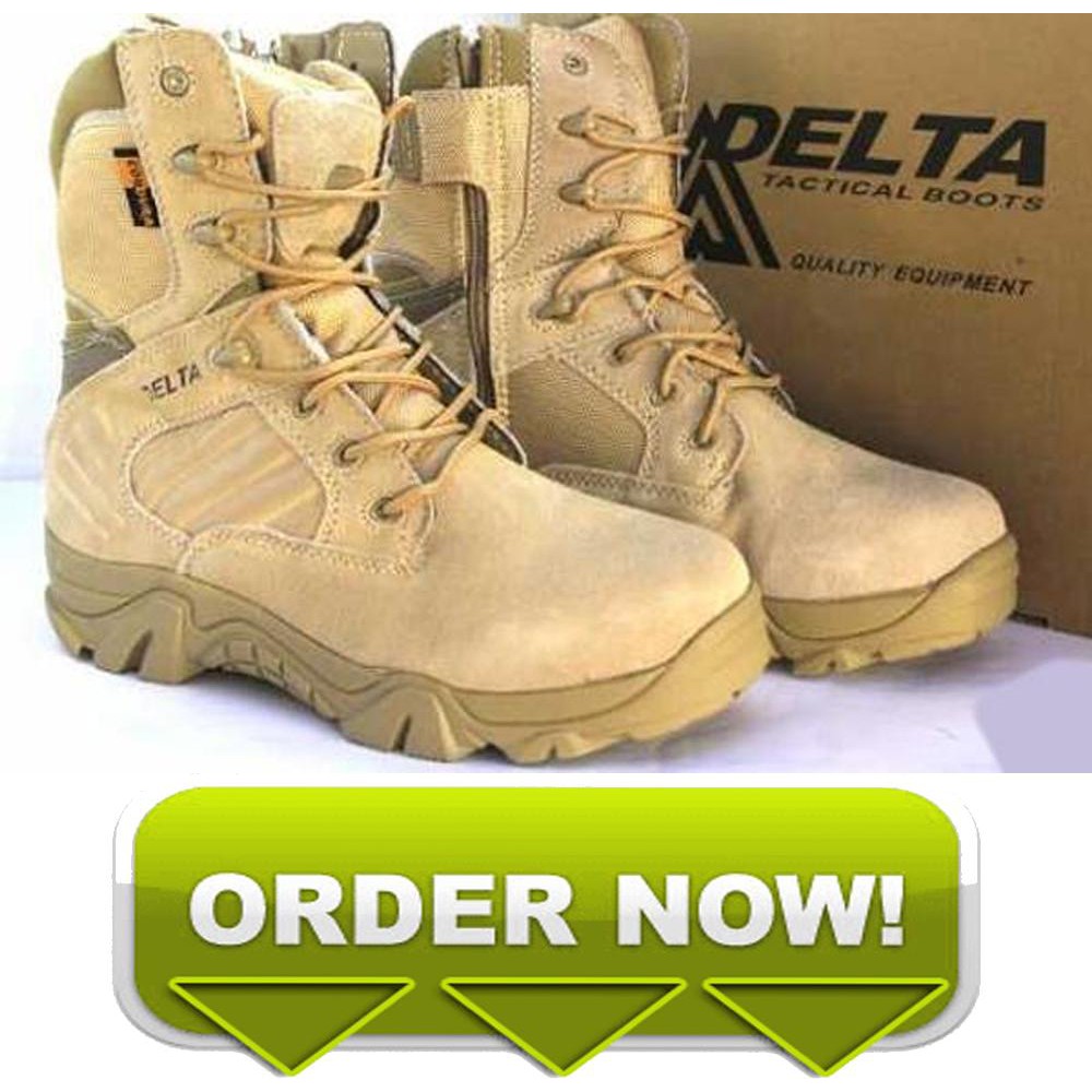 SEPATU DELTA 8INCH TACTICAL BOOTS ( SEPATU TACTICAL GURUN, SEPATU GURUN DELTA/DESERT