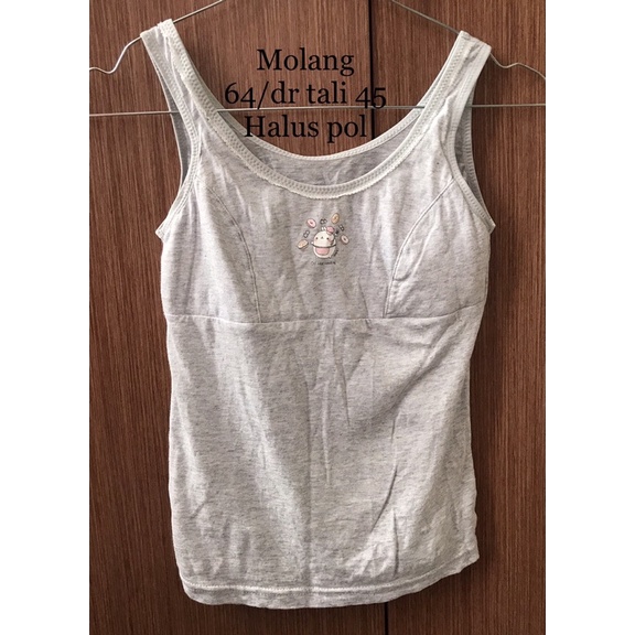 molang ori tanktop kaos dalam + miniset abu anak dan remaja pl preloved thrift