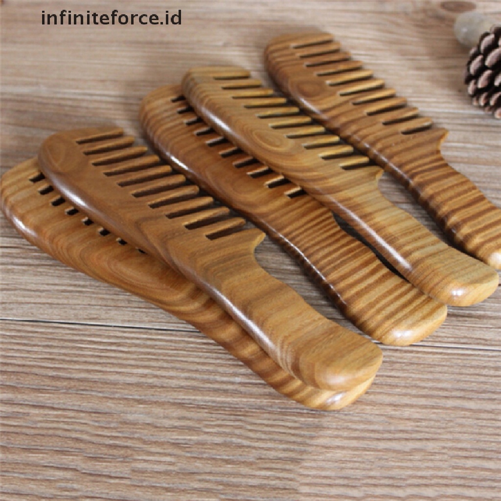 (Infiniteforce.Id) Sisir Kayu Cendana Alami Handmade Untuk Pijat Kepala